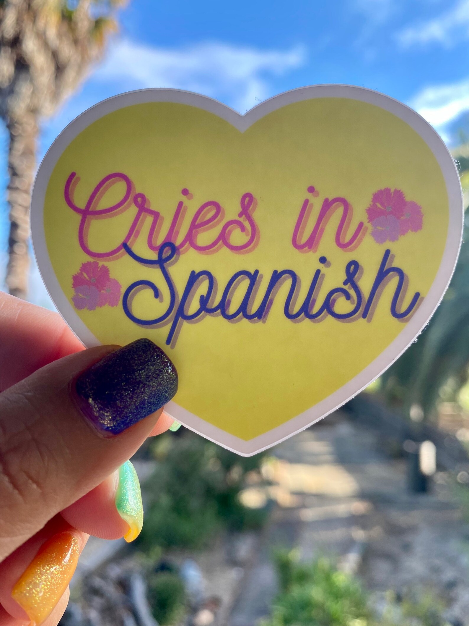Cries in Spanish Sticker Etsy