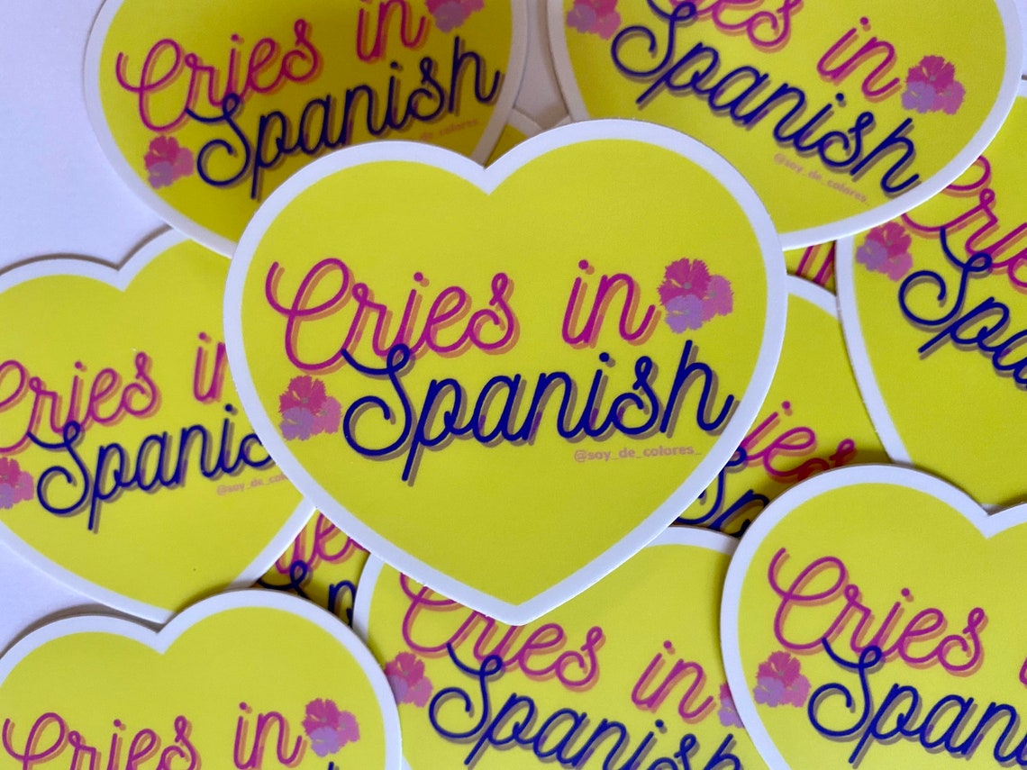 Cries in Spanish Sticker Etsy