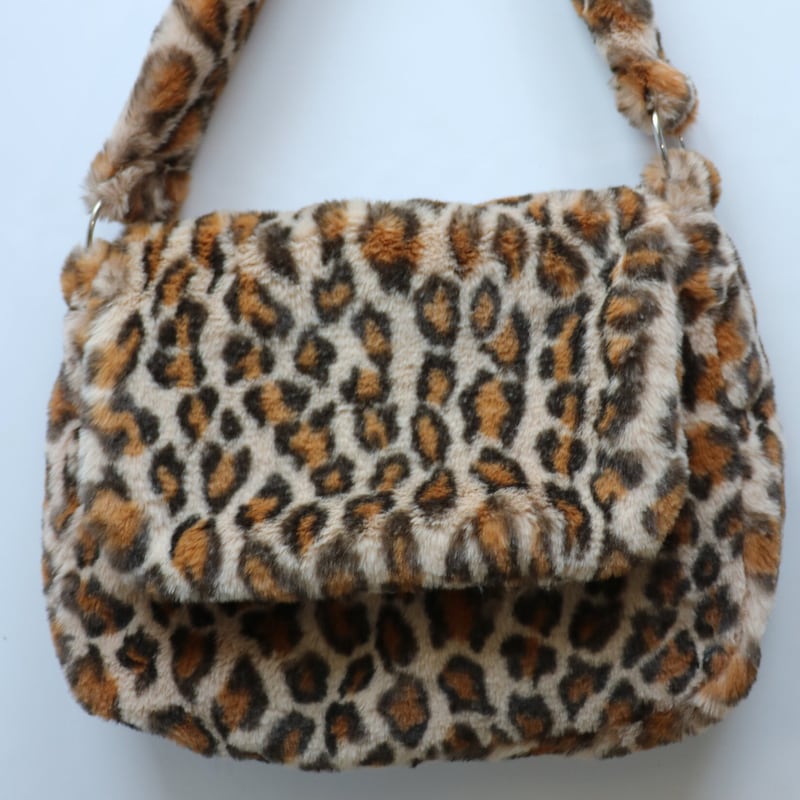 leopard fur purse