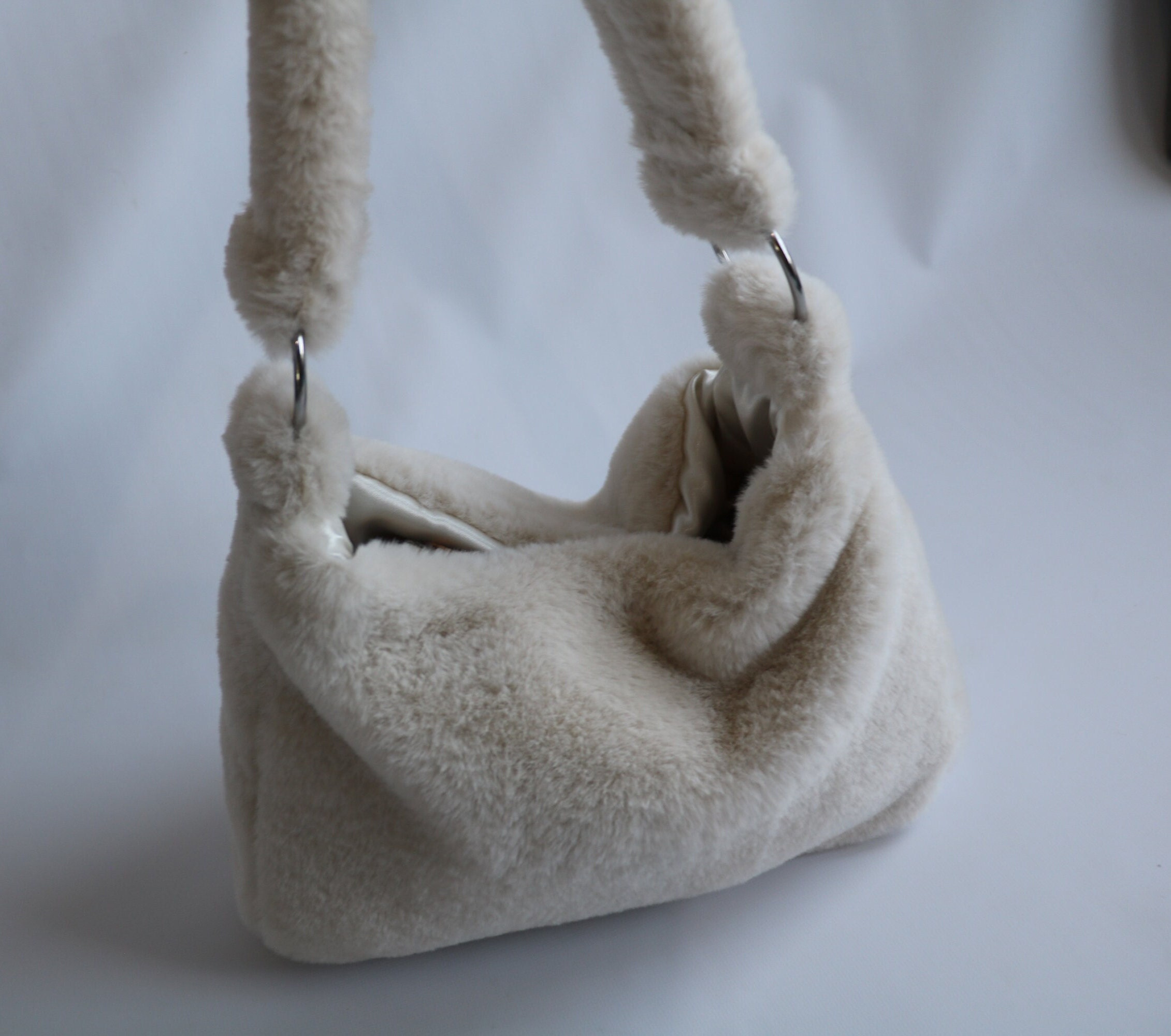 Fluffy Ivory Mini Bag Classic 90'S Mini Bag - Etsy