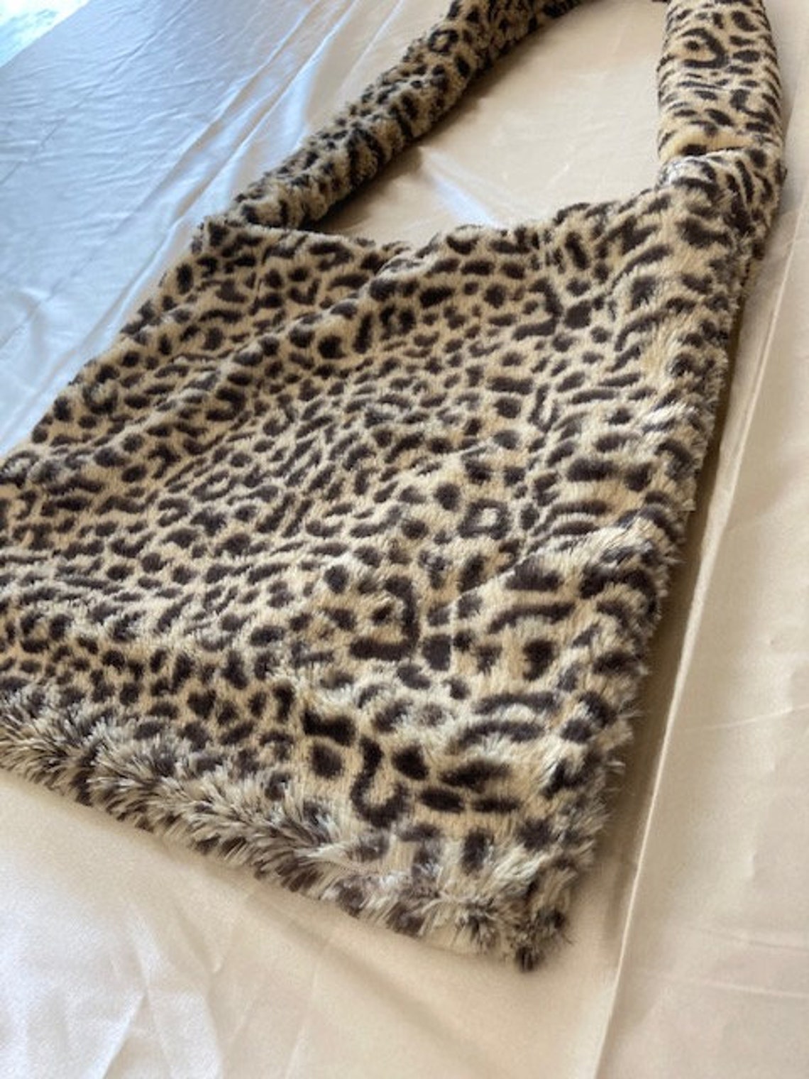 Medium Fluffy Cheetah Print Bag Brown Animal Print Fuzzy | Etsy