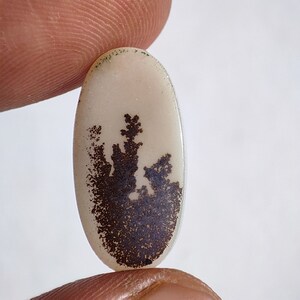 100% Rare Dendritic Agate Cabochon, Natural Dendritic Agate Gemstone, Scenic Dendritic Agate Loose Stone For Jewelry 5 Cts. 21×11×2 MM