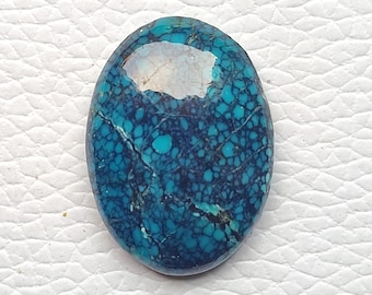 Natuurlijke Hubei-turkoois cabochon: vintage turkoois edelsteen
