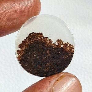 Pendent Size Dendritic Agate Cabochon,  Dendritic Quartz Cabochon, Natural Dendritic Agate Loose Stone For Jewelry 12 Cts. 26×25×2 MM