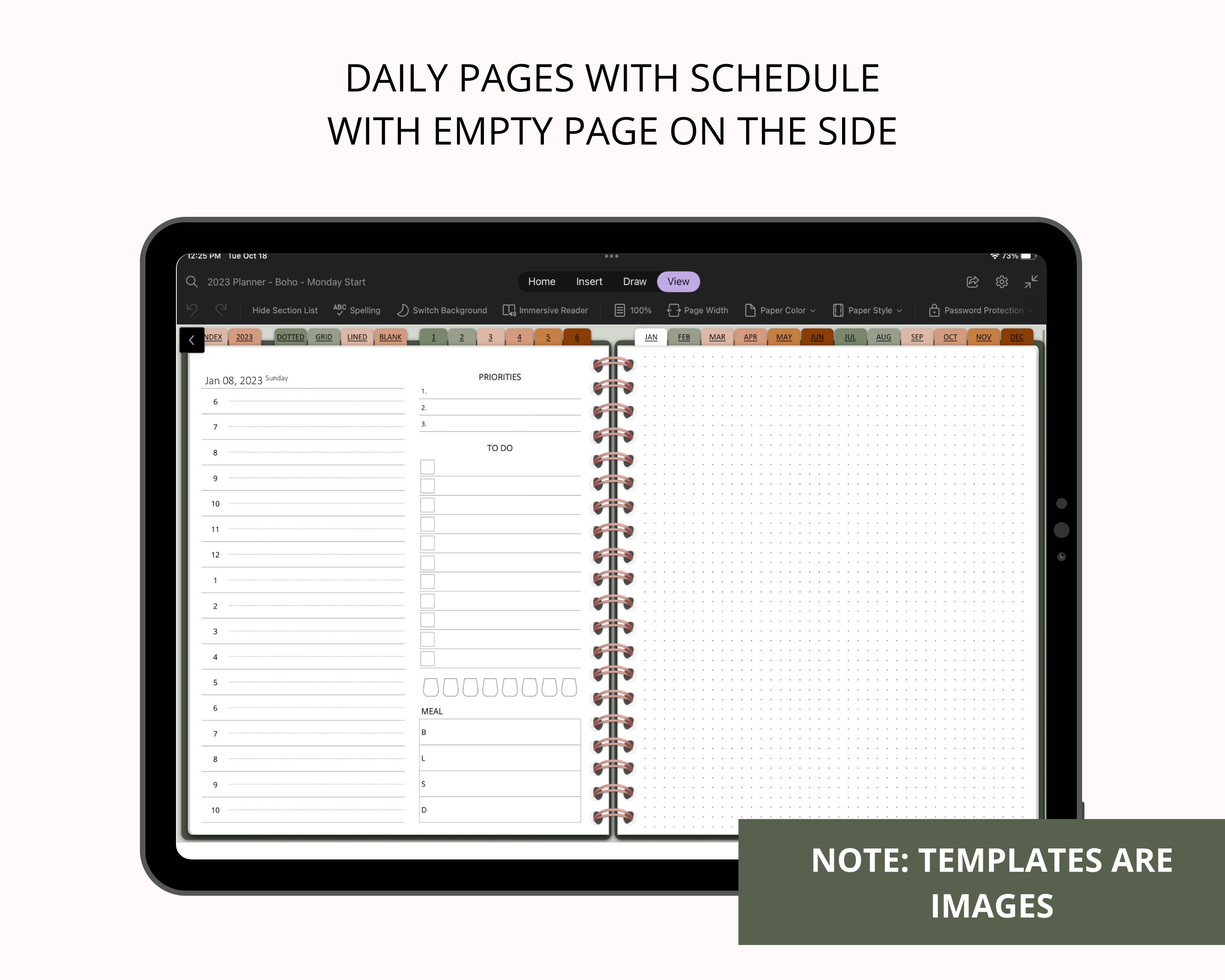 2023 Onenote Planner Digital Planner for Surface Pro Onenote Etsy UK