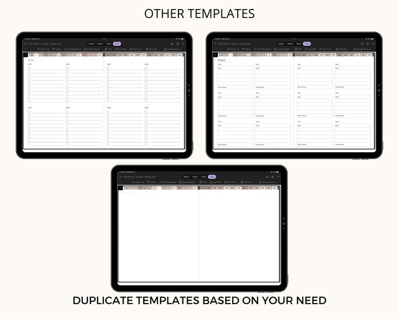 Onenote Digital Planner 2023 Onenote Weekly Template Onenote Etsy