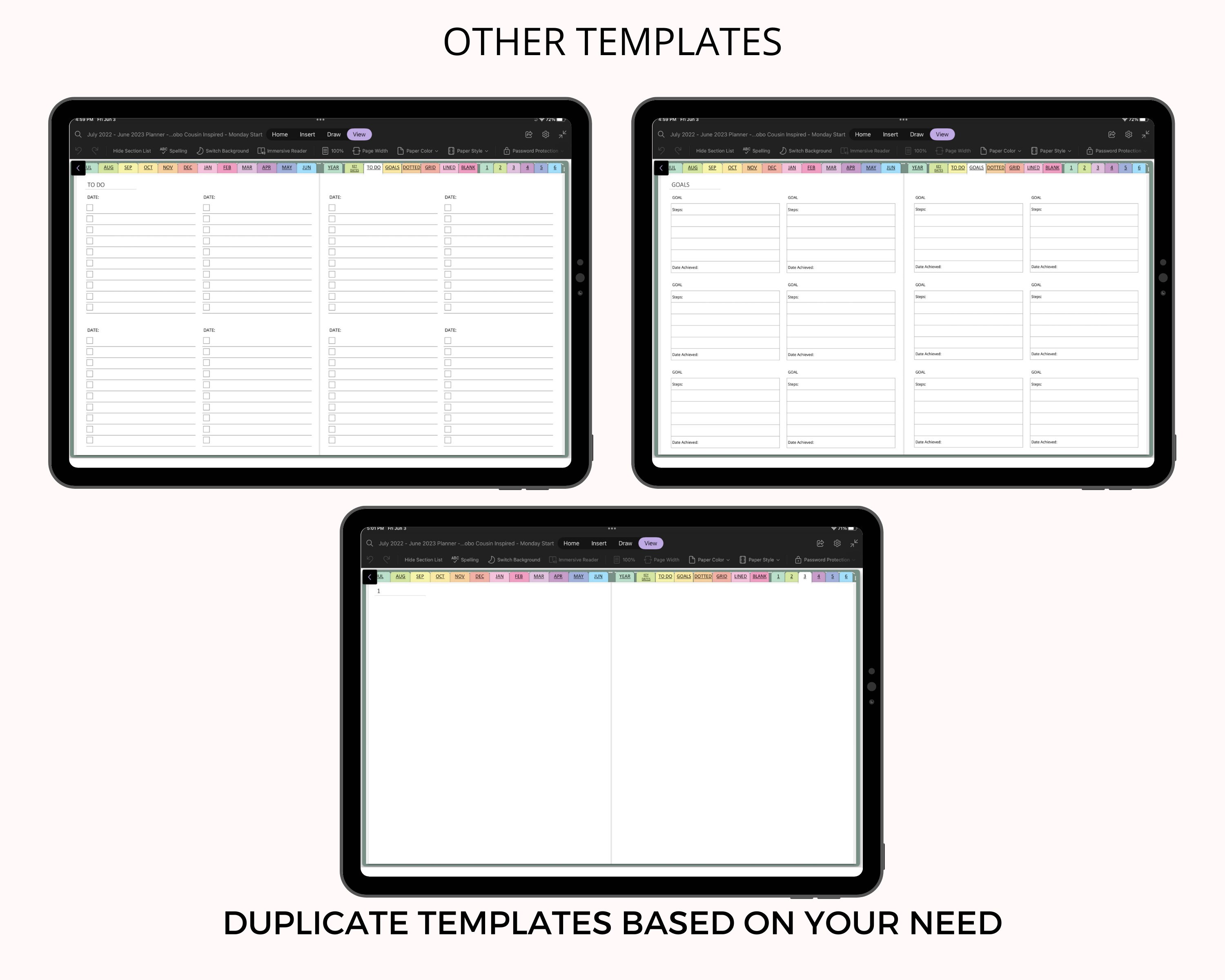 Onenote Planner 2022 2023 Digital Mid Year Planner Onenote Etsy