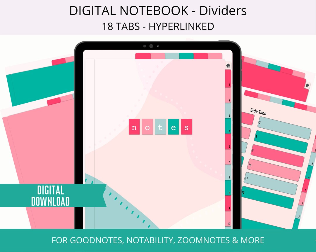Digital Notebook Goodnotes, Digital Notebook Tabs, Notebook for Ipad ...