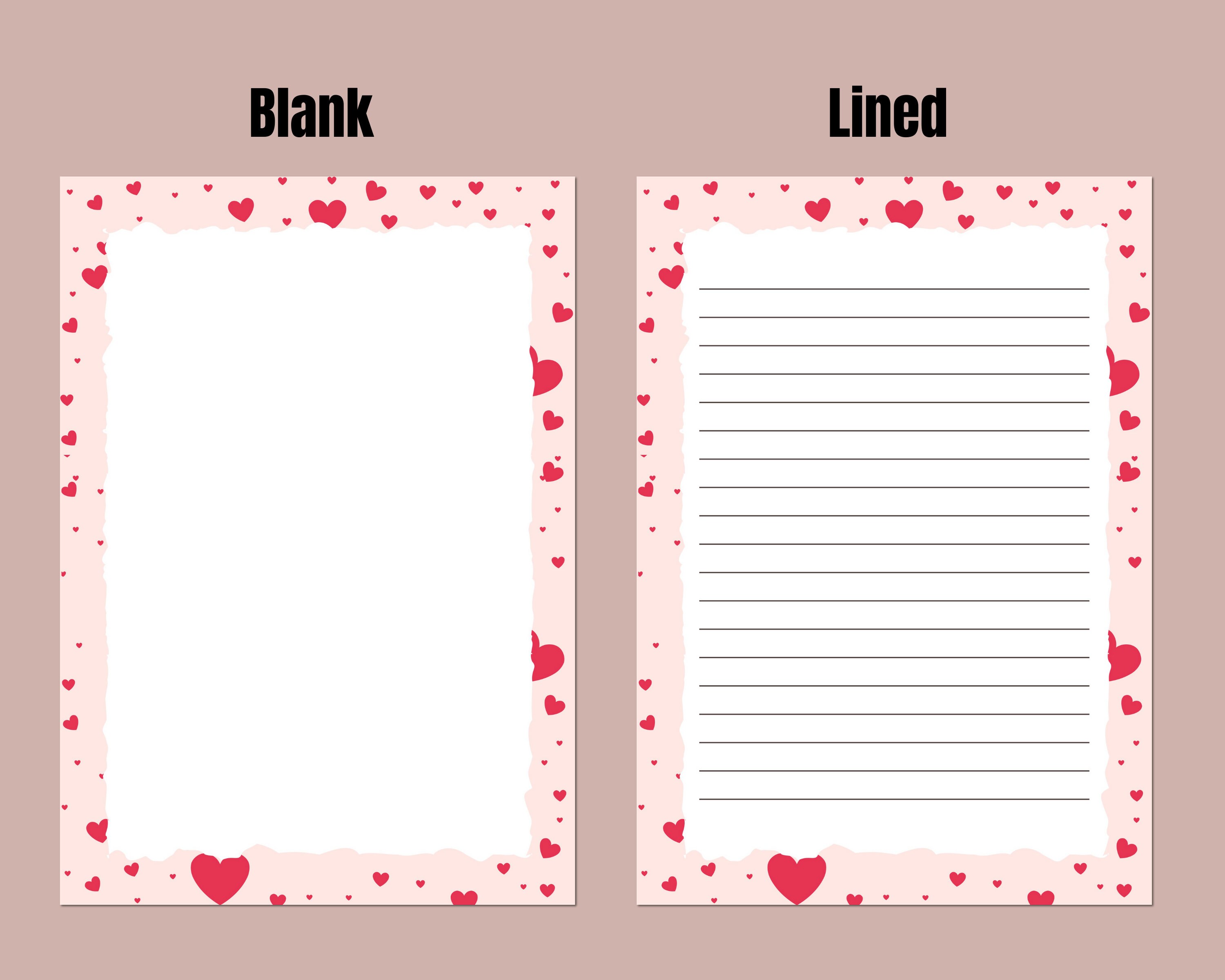 Printable Stationery Paper Letter Writing Set Printable | Etsy