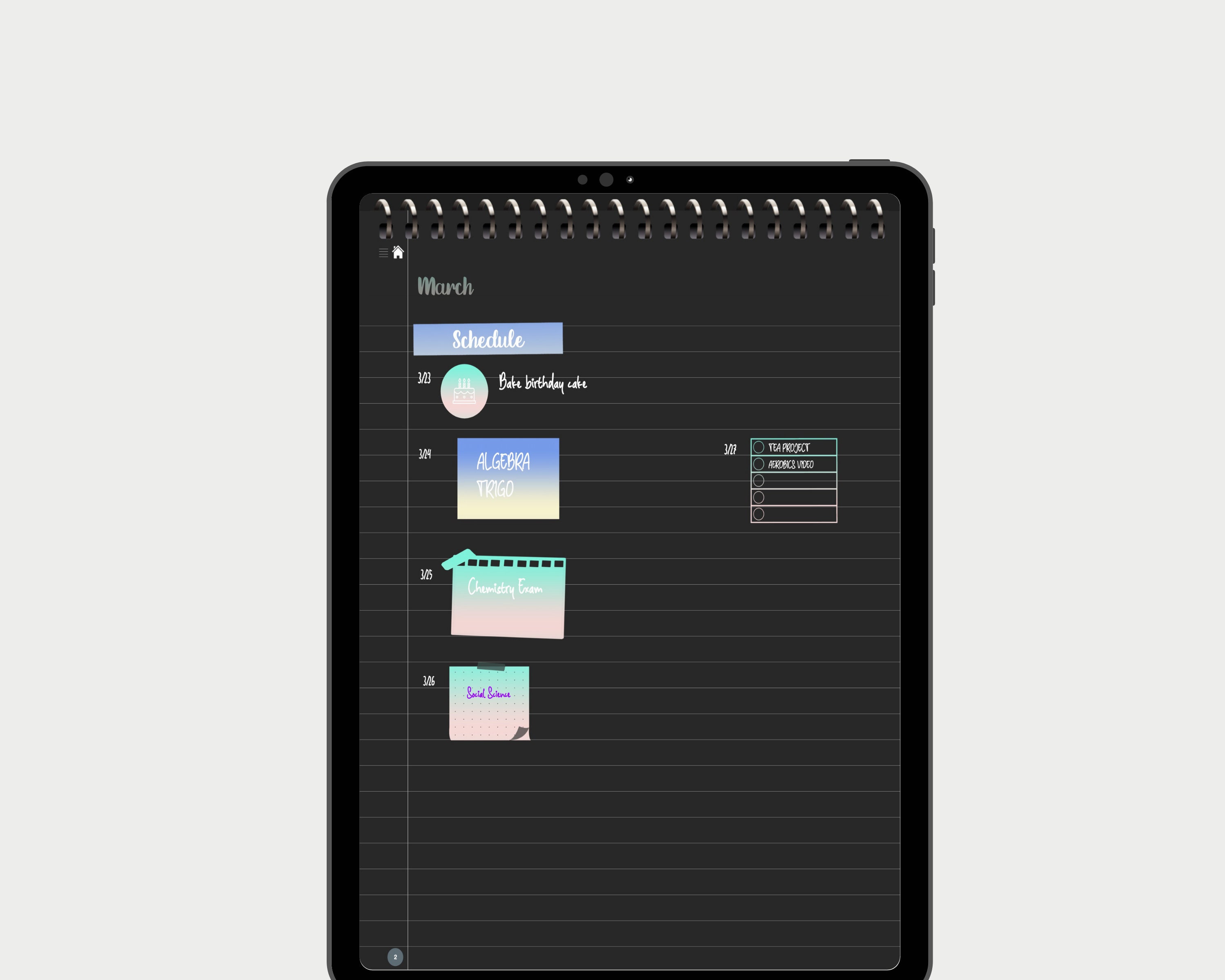 Digital Stickers Dark Mode Planners, Precropped Stickers for Goodnotes ...