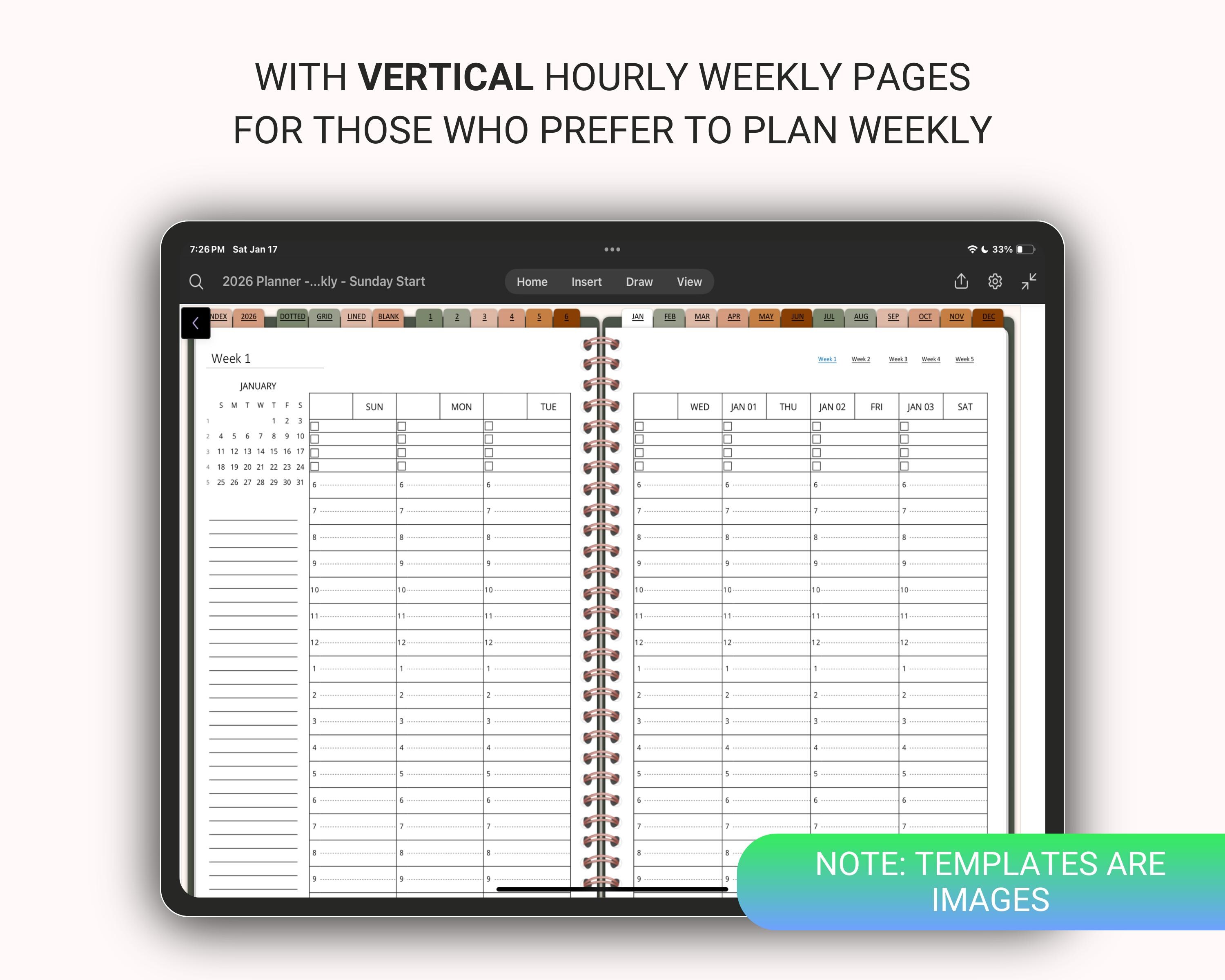 2026 Onenote Weekly Planner, Onenote Digital Planner Template for ...