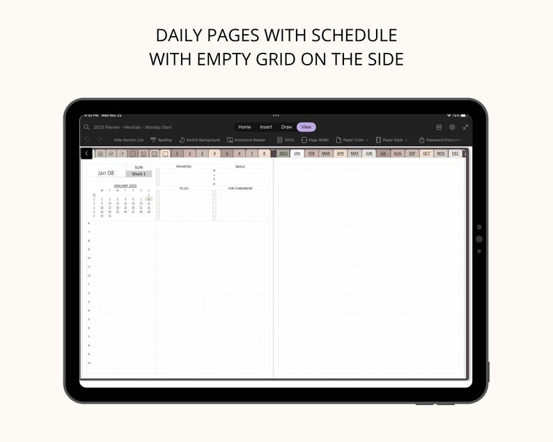 Onenote Digital Planner 2023 Onenote Weekly Template Onenote Etsy