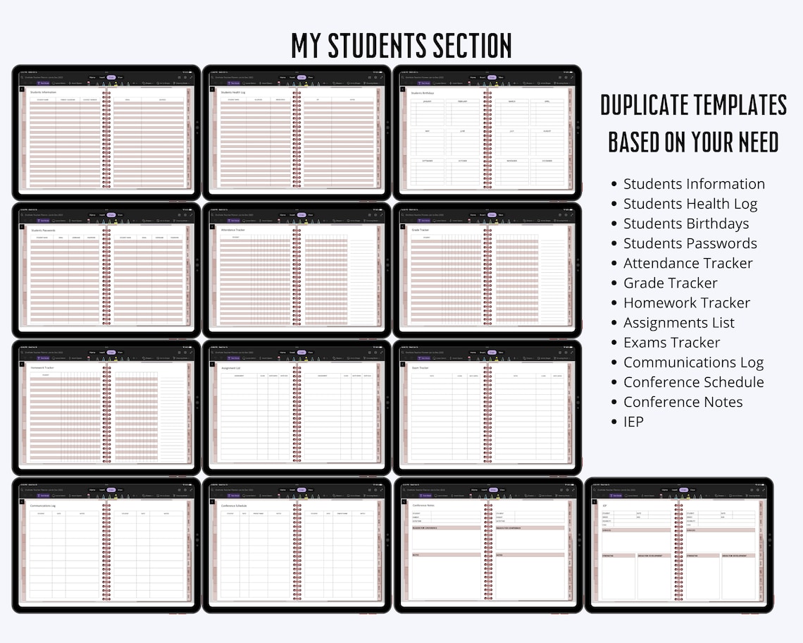 Onenote Teacher Planner Onenote School Planner January Start Etsy