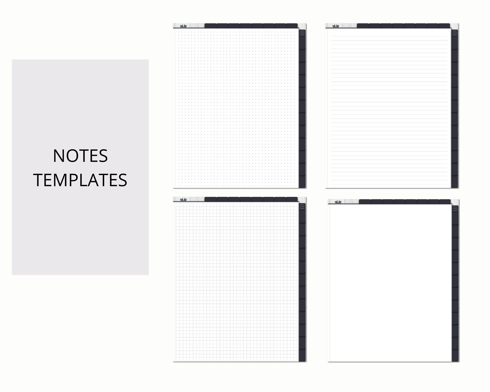 Digital Notebook With Tabs Digital Notebook Goodnotes Etsy