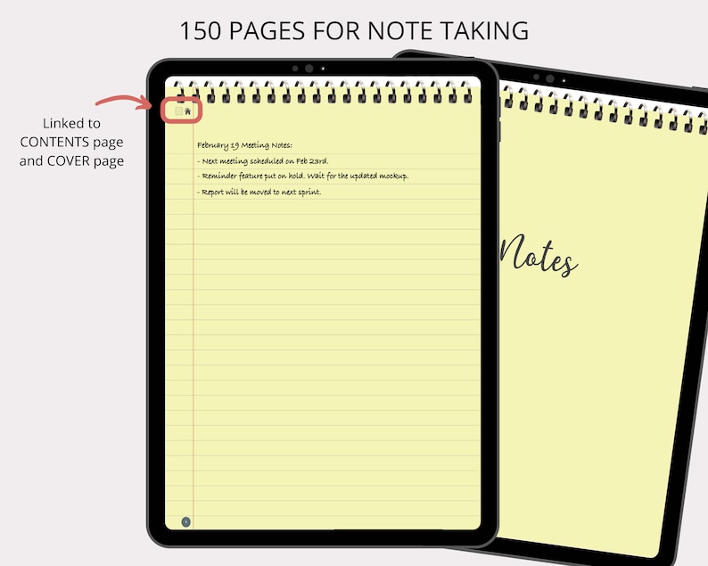 Digital Notepad Goodnotes Digital Notebook for iPad Etsy