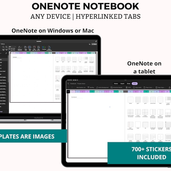 Onenote Template - Etsy