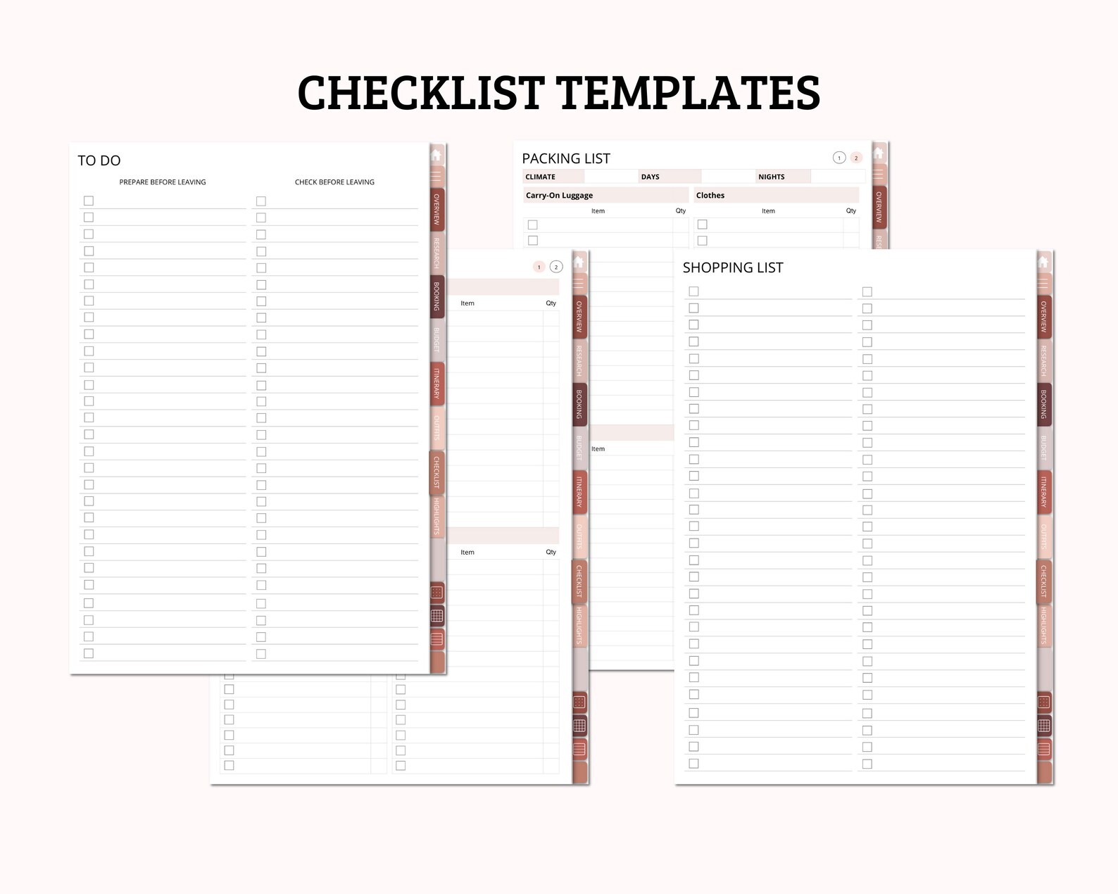 Digital Travel Journal Goodnotes Travel Itinerary Travel Etsy