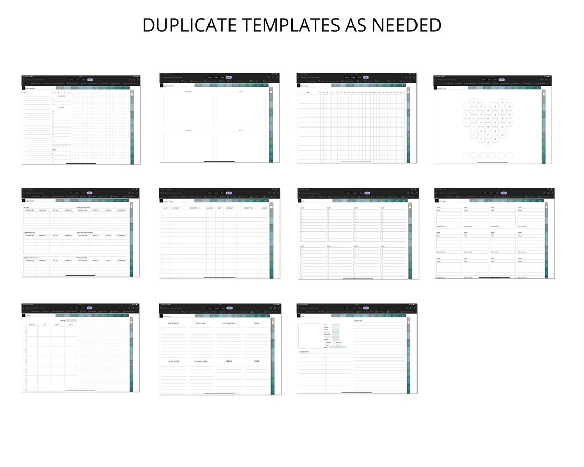 Onenote Notebook Digital Onenote Notes Template Android - Etsy