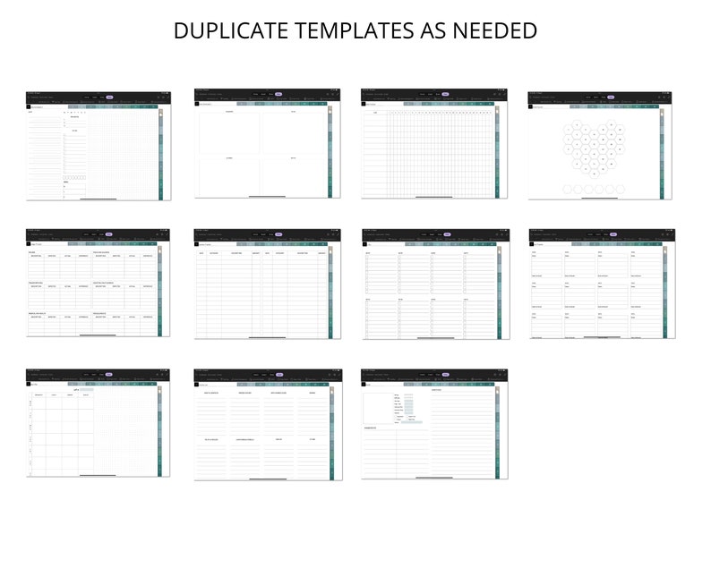 Onenote Notebook Digital, Onenote Notes Template Android, Onenote iPad ...