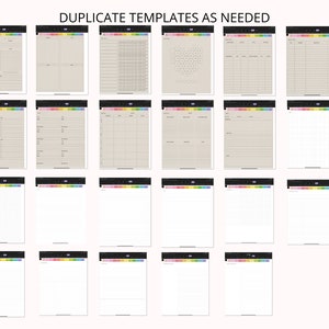 Onenote Notebook Bundle in Portrait, Notes Template, Onenote Note Page ...
