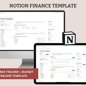 Notion Budget Tracker, Notion Template, Notion Budget Template, Notion Dashboard, Android Planner, Digital Planner, Finance Template Notion