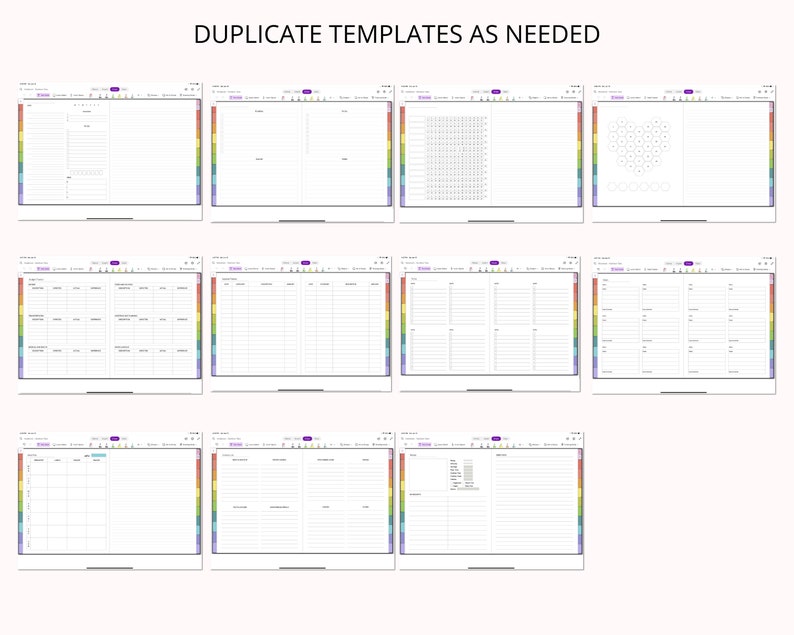 Onenote Notebook Onenote Notes Template Onenote Digital - Etsy