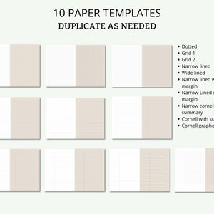 Digital Note Template, Goodnotes Paper Inserts, Notability Template ...