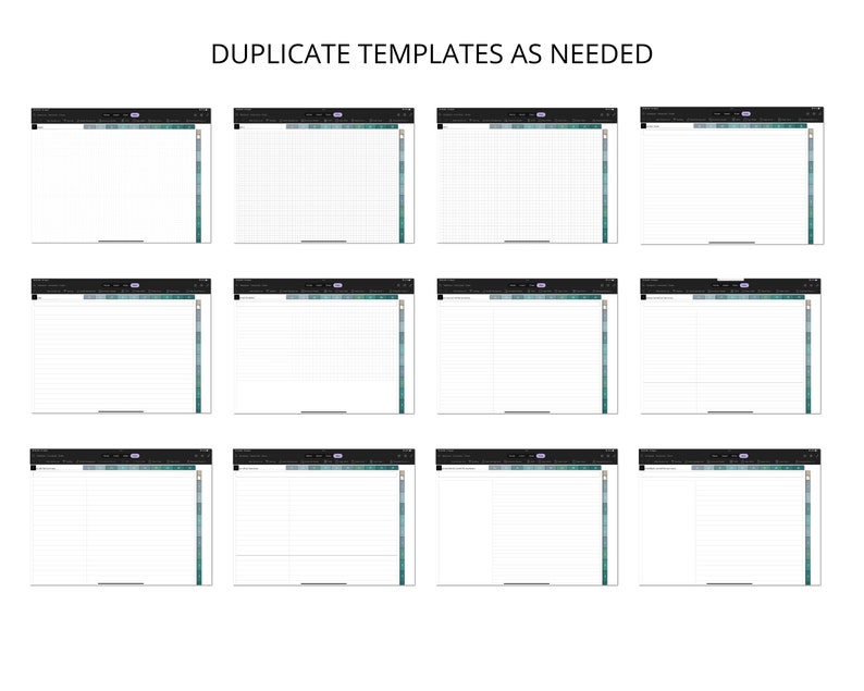 Onenote Notebook Digital, Onenote Notes Template Android, Onenote iPad ...