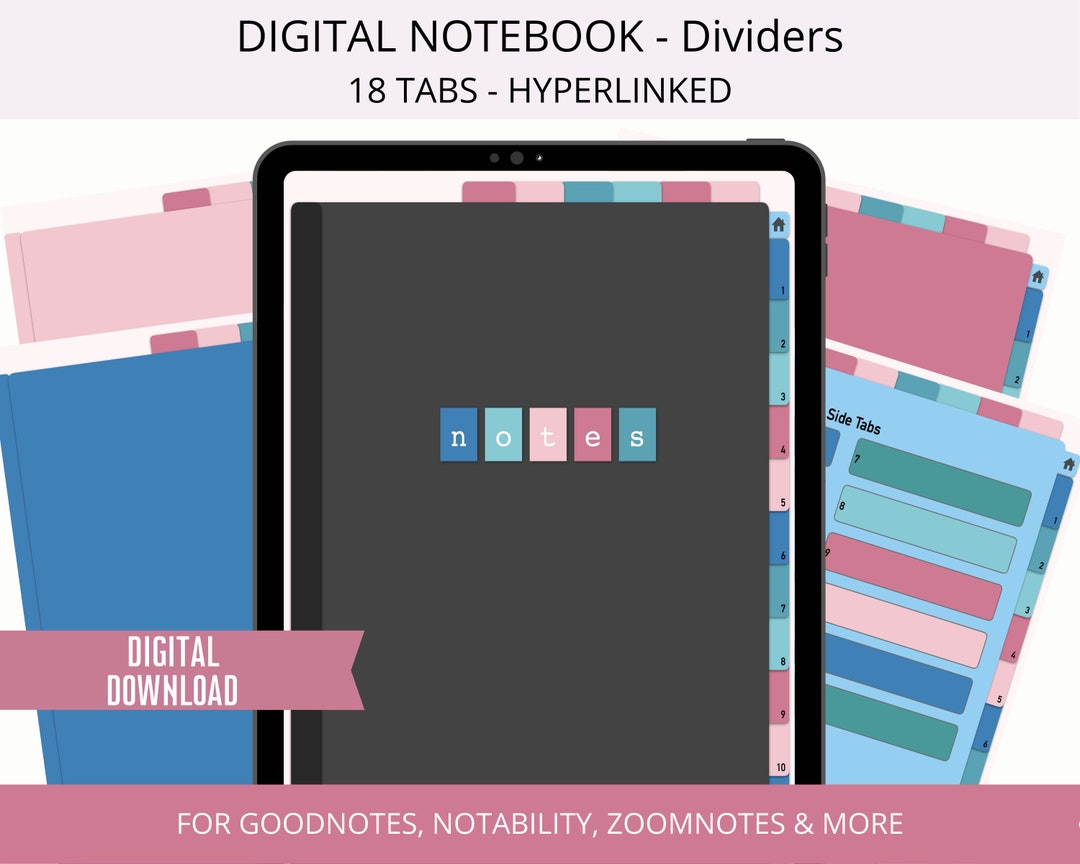 Digital Notebook Goodnotes, Digital Notebook Tabs, Notebook for Ipad ...