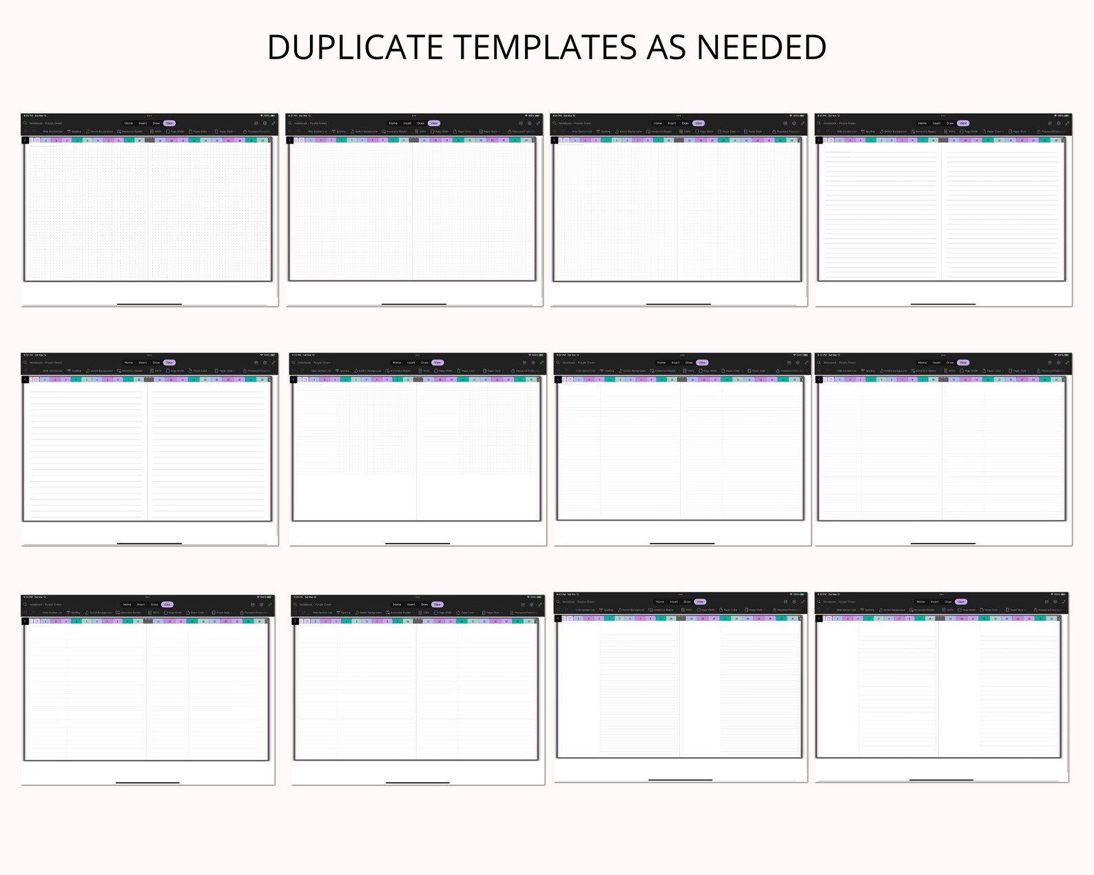 Onenote Digital Notebook Onenote Notebook Onenote Notes Etsy