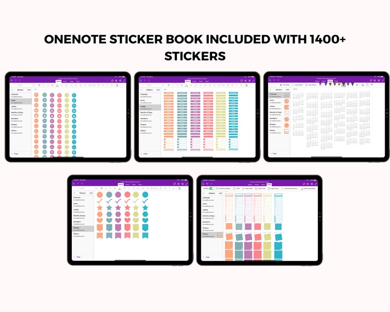 2026 Digital Planner for Onenote in Pastel, Hyperlinked Daily, Weekly ...