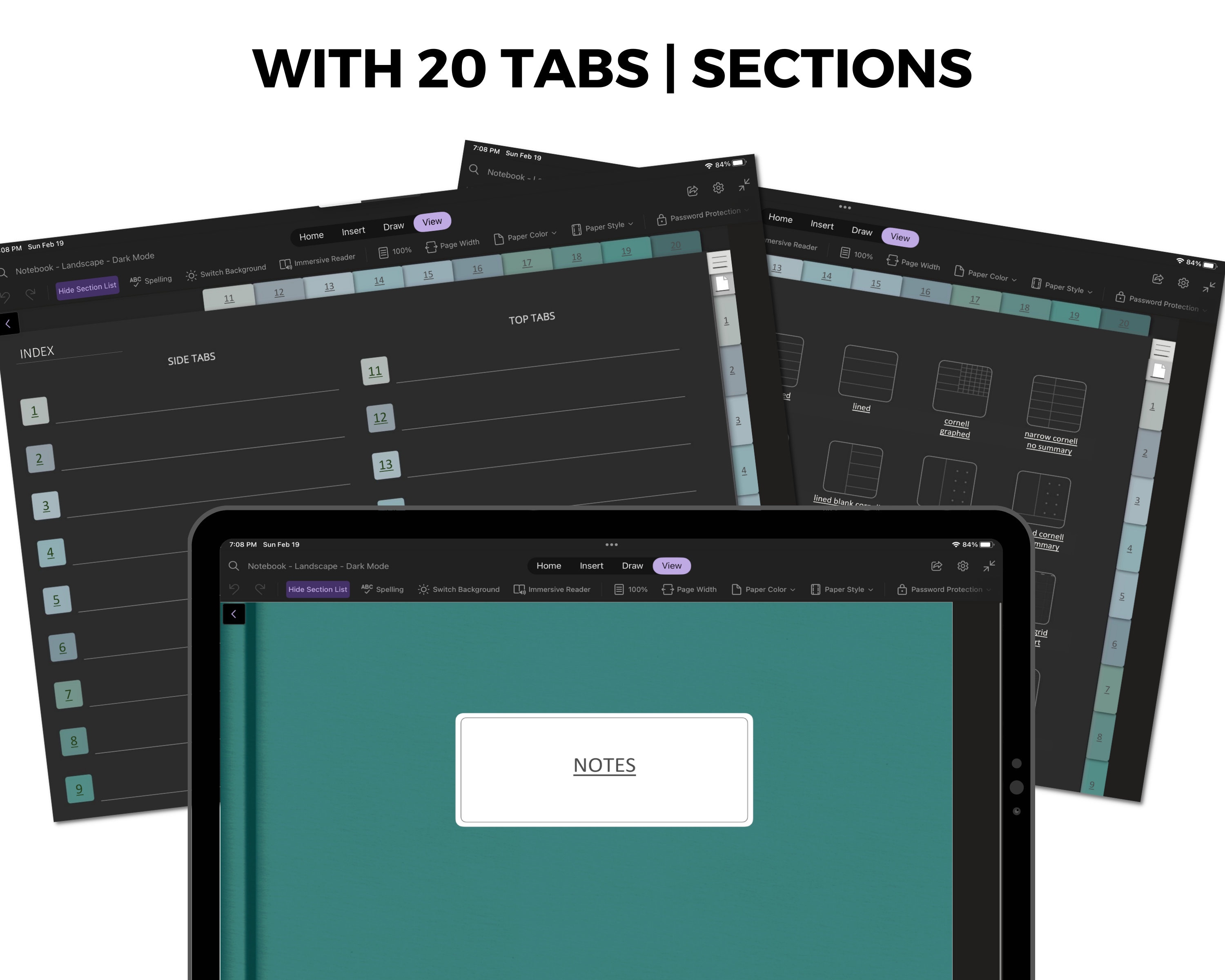 Onenote Digital Notebook, Onenote Notebook Template, Onenote Journal ...