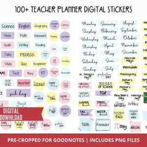 Leraar Digitale Planner Stickers, Academische Planner Stickers, Goodnotes Stickers, Precropped Planner Stickers, Leraar Planner PNG Stickers