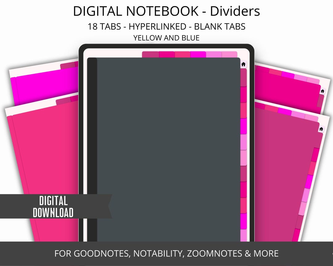 Digital Notebook Tabs, Notebook for Ipad, Hyperlinked Tablet Notebook ...