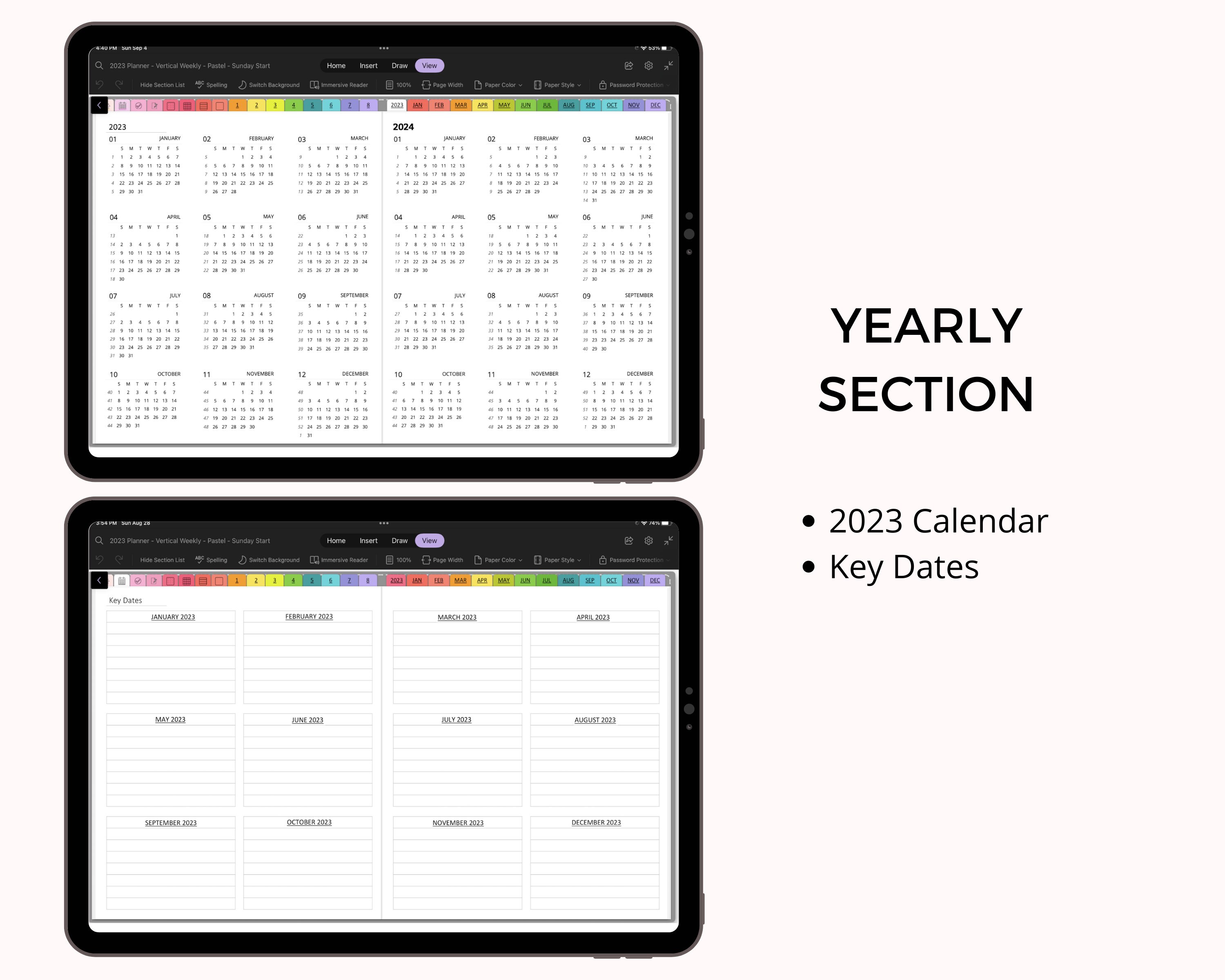 Onenote Planner 2023 Onenote Weekly Planner Dated Onenote Etsy Australia