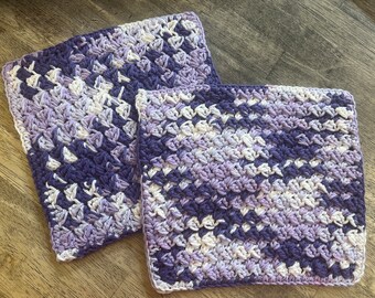 Handmade crocheted dish cloths