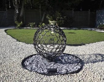 Metal steel Sphere - log burner or sculpture