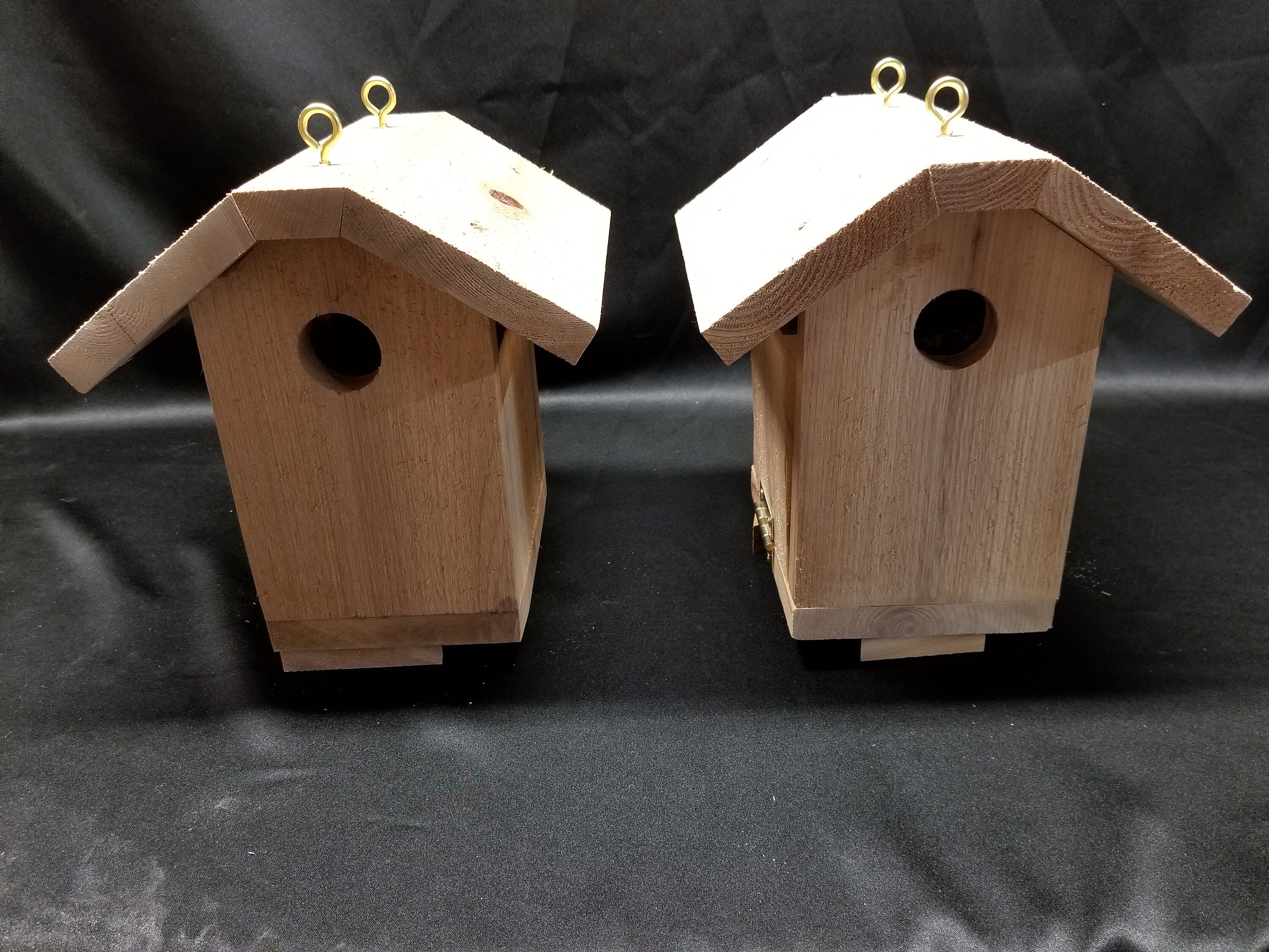 Pair Cedar Bird House Etsy