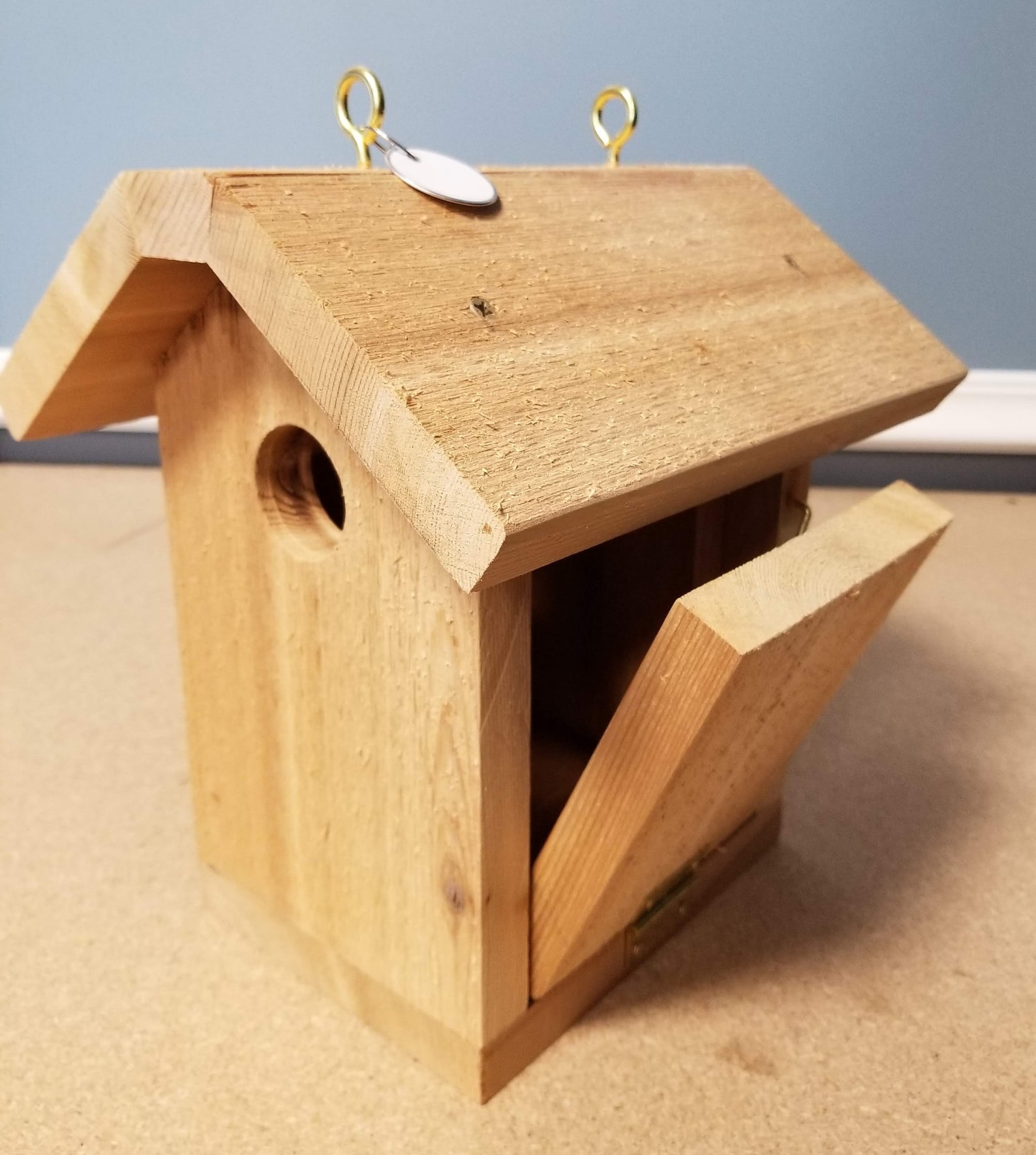 Pair Cedar Bird House Etsy