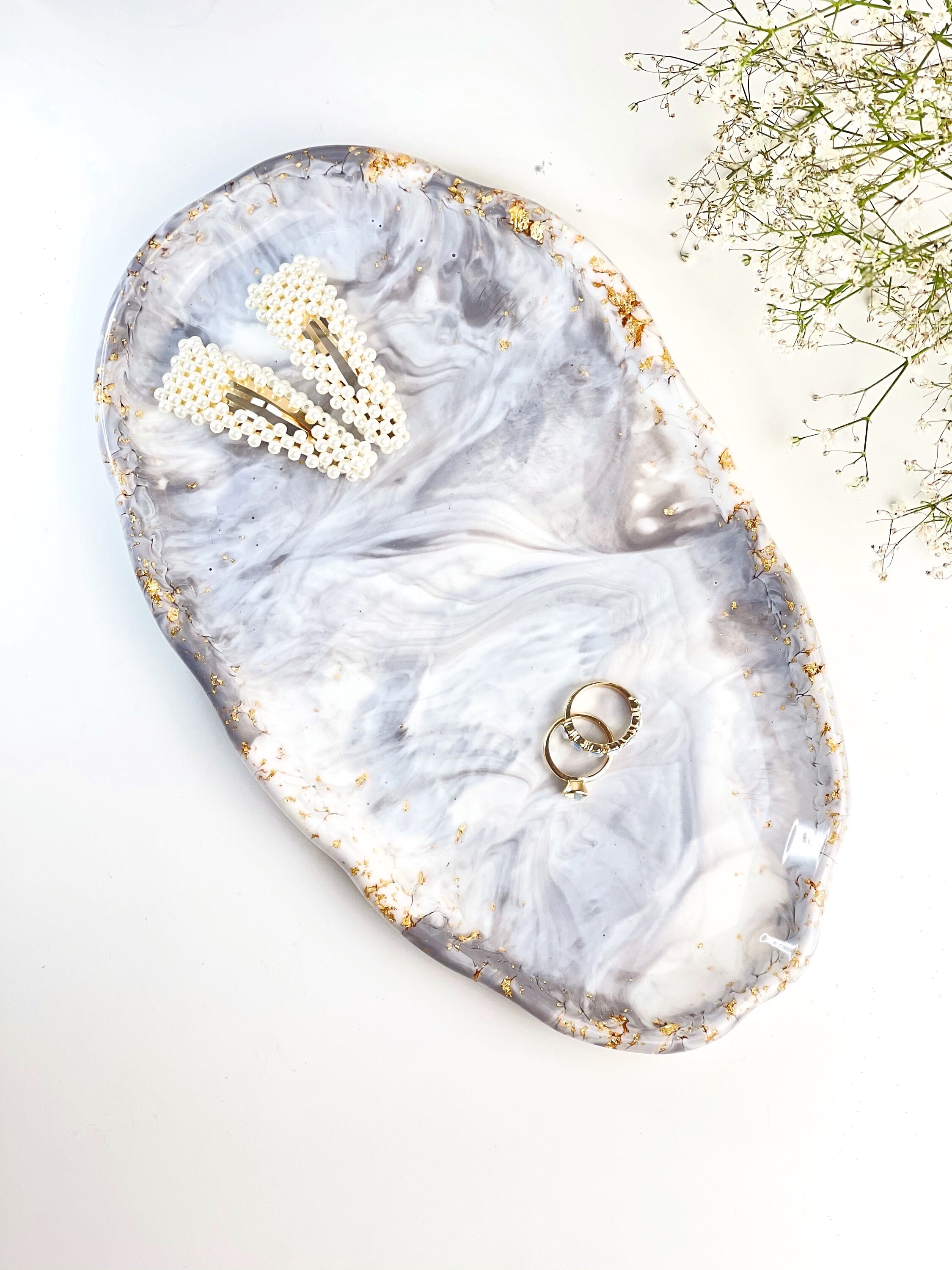 Large Oval Decorative Tray Various Colours Etsy