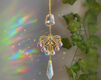 Butterfly Crystal Suncatcher, Celestial Sun Catcher, Ornament Window Hanging Decor, Mini Crystal Sun Catcher, Rainbow Maker Light Catcher