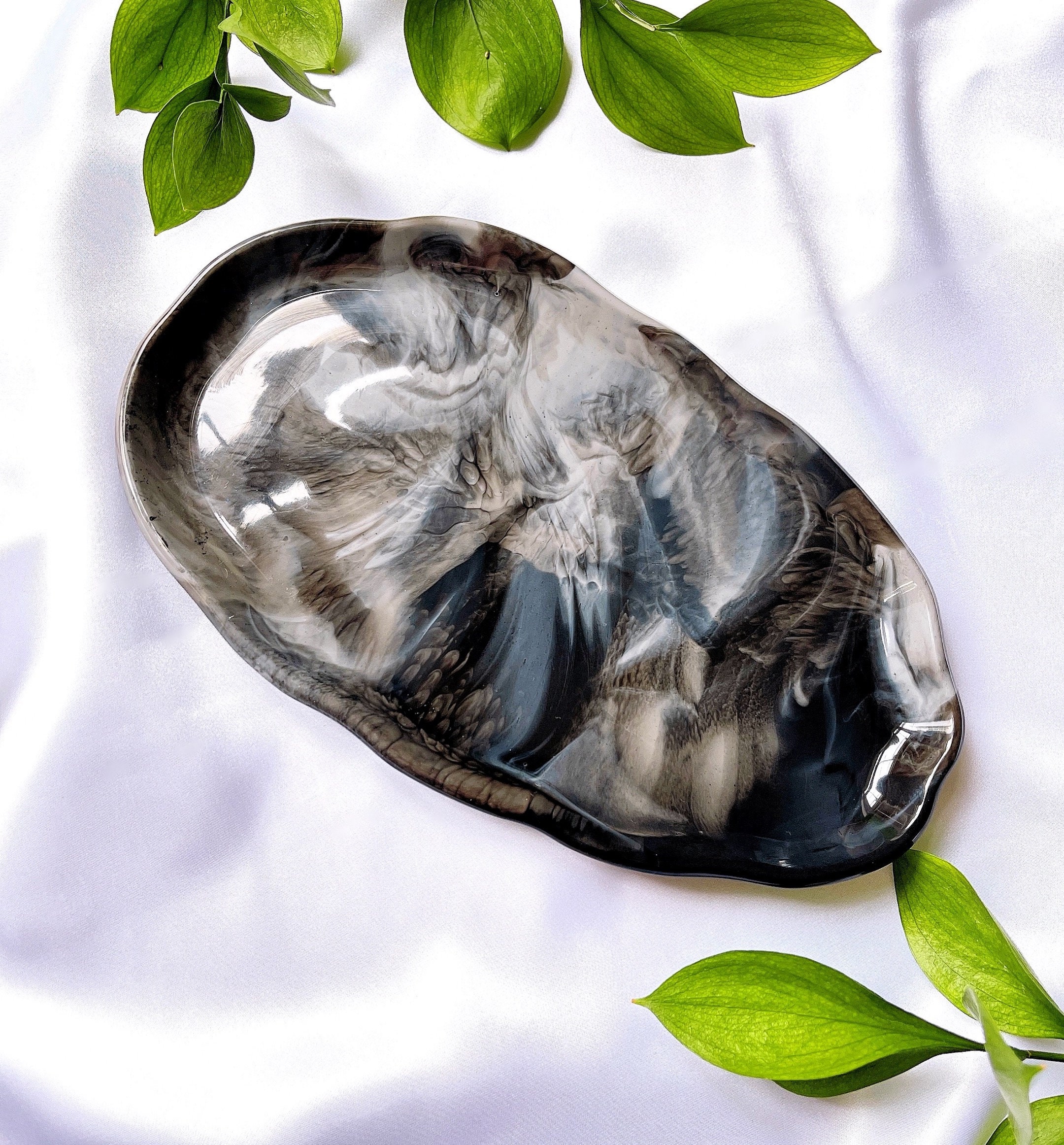 Large Oval Decorative Tray Various Colours Etsy