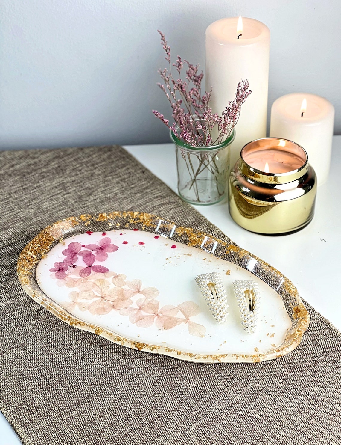 Large Oval Decorative Tray Various Colours Etsy