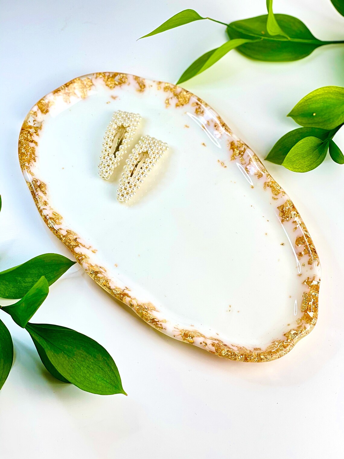 Large Oval Decorative Tray Various Colours Etsy