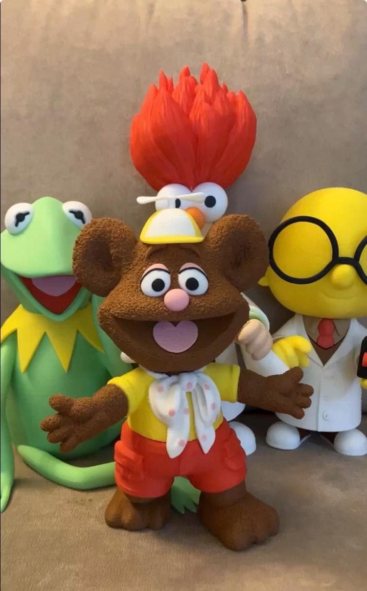 The Muppets! Kermit, Fozzy, Beaker and Bunsen Statue Figures - Etsy