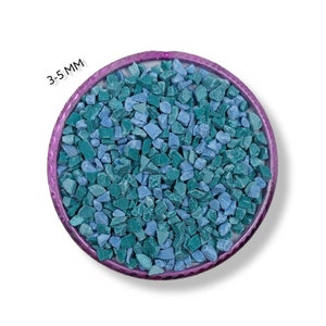 Crushed Blue Green Turquoise Gemstone Coarse 3 to 5 MM Turquoise Gemstone Powder Crushed Turquoise For Woodwork, Inlay Healing Stone Powder