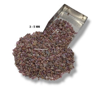 Crushed (Ginni) Ruby Coarse 3 to 5 MM Size For Stone Inlay, Mineral art Or Woodwork Powder, Ruby Crushed Powder Coarse For Ring Inlay