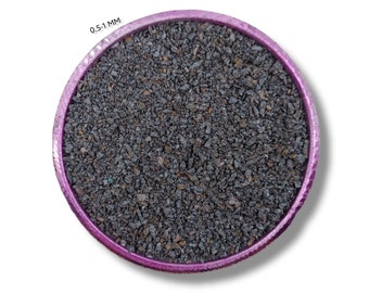 AAA + Crushed Magnetit Edelstein grob 0,5-1 MM Natürlicher Magnetit Edelsteinpulver Crushed Sand für Holzarbeiten, Ring Inlay Heilsteinpulver