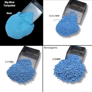 Crushed Sky Blue Turquoise Healing Stone Powder and Dust Gemstone Coarse For Personalized Gifts, Stone Inlay Powder, Woodwork Inlay, Ring