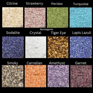 70+ Crushed Gemstone Coarse Powder 1-3 MM Raw Stone Powder For Ring Inlay, Woodworking, Painting Art Gemstone Crushed Powder Healing Crystal